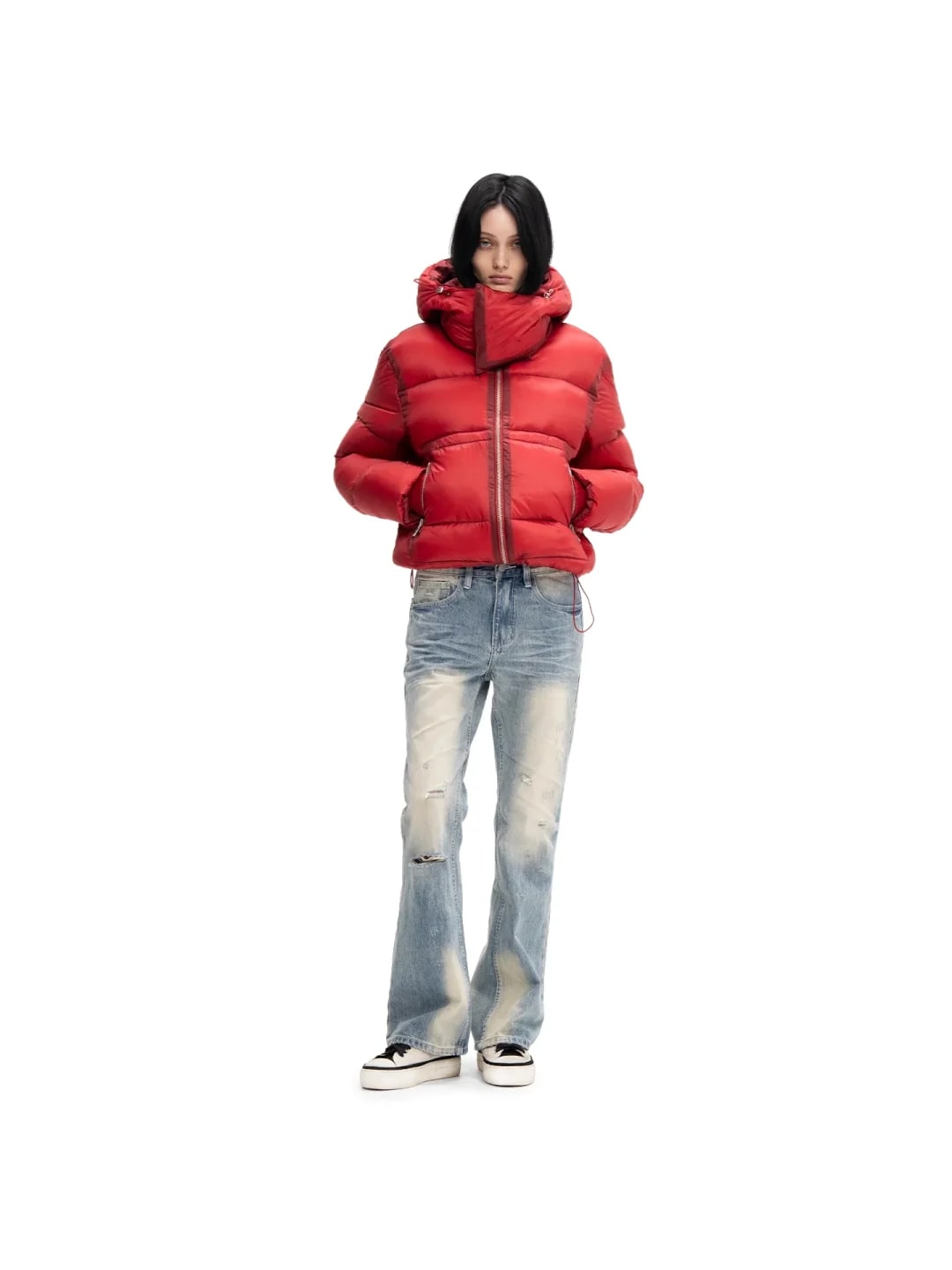 Красный пуховик Archive Brand Clothes