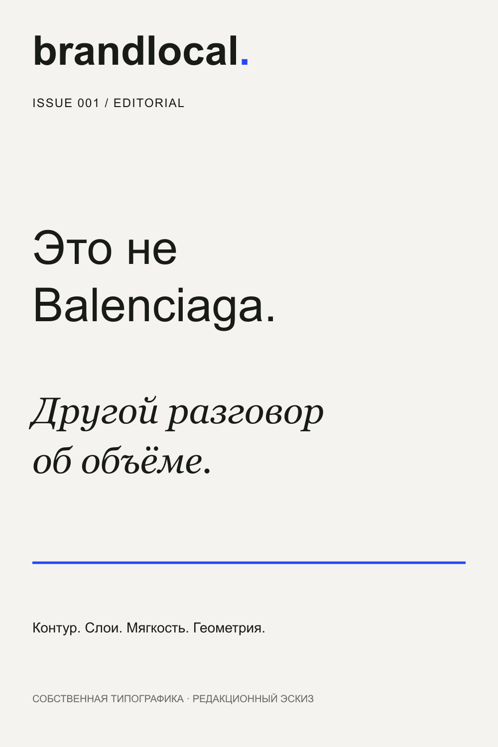 Объём: собственная типографическая обложка brandlocal.